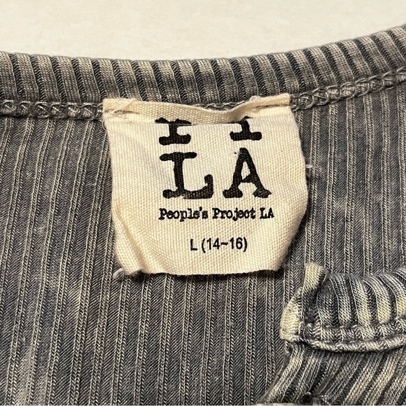 People’s Project LA Taudri Girls Size Large 14 / 16 Blue Fitted Knit Dress Y2K - Picture 2 of 12